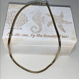 VTG Snake Chain Choker Necklace Gold Tone
